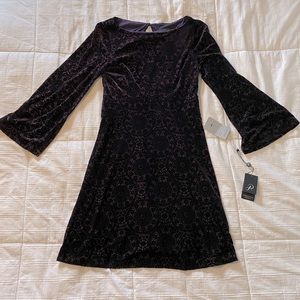 Fit and flare Dress - Eggplant - Velvet